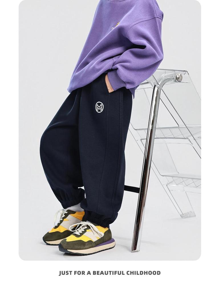 Sportiga träningsbyxor för pojkar 2025 Vår/Höst Casual långbyxor för barn