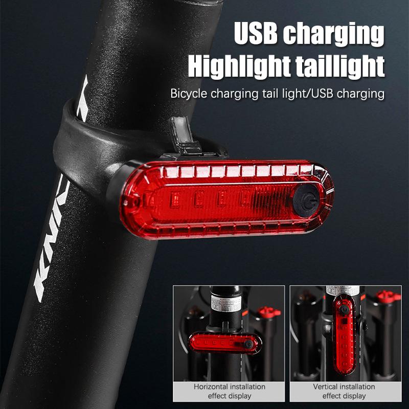 Mountain Bike Riding Gear Usb Bicycle Charging Tail Light Night Riding Warning Lights