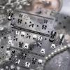 Pretty Snowflake Bow Crystal Ball Nail Art Sticker Embossment Self Adhesive Nail Sticker New Year Christmas Manicure Decals Gift
