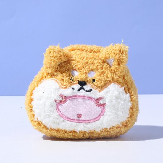 Pet Toy Cartoon Animal Shape Bite-Resistant Plush Toy with Dual Sound Design Mini Portable Size Crinkle Sound Pet Dog Toy