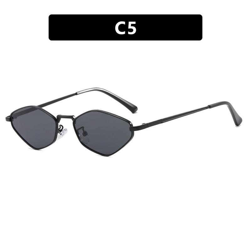 1PC diamond polygon small frame sunglasses  new metal sunglasses for fashion show minimalist women
