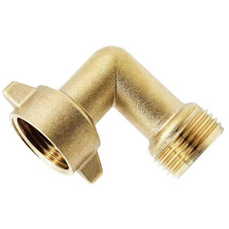 A25F-Secure Elbow Connection Brass 90 Degree Angle Connector For Garden Hose Solid Adjustable Interface Male To Female