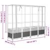 VidaXL Raised Planter with Rattan-Look Cover 160x40x138 Cm, Raised Garden Planter, Raised Flower Box, 4015858