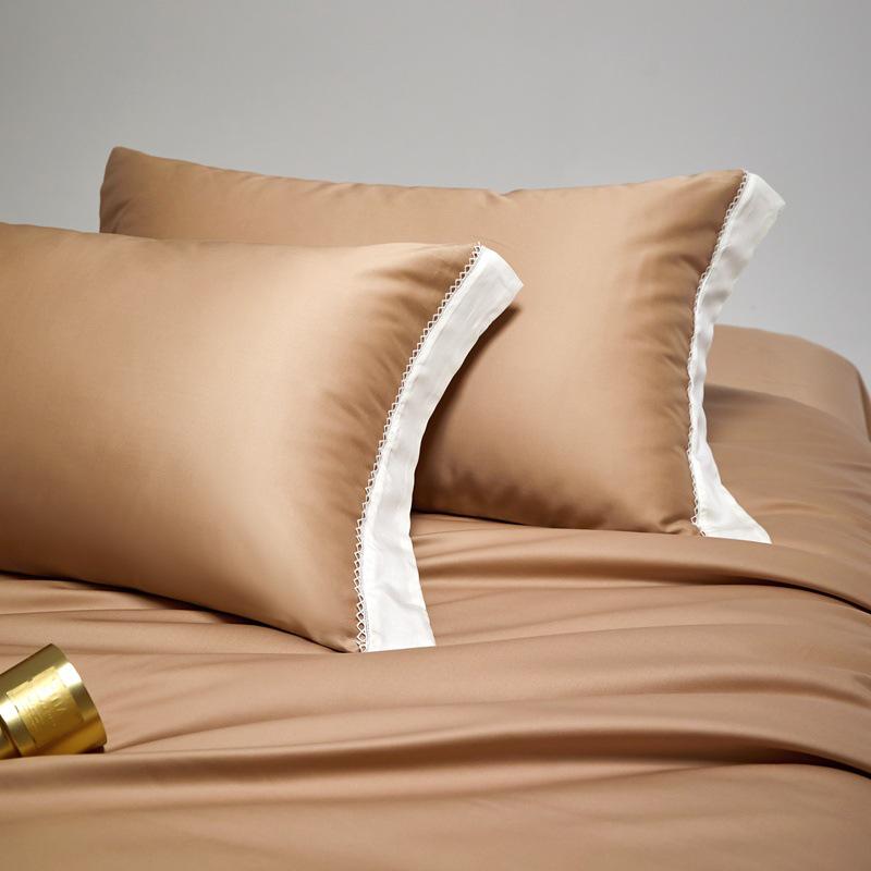 Luxury 200s Lenzing Tencel Bedding Set: Skin-Friendly Bed Sheets, Silk Smooth Duvet Cover, Bare Sleep Bed Skirt.