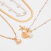 Pearl Starfish Shell Pendant Multi-layer Necklace Temperament Collarbone Chain Personality High-end Niche Jewelry
