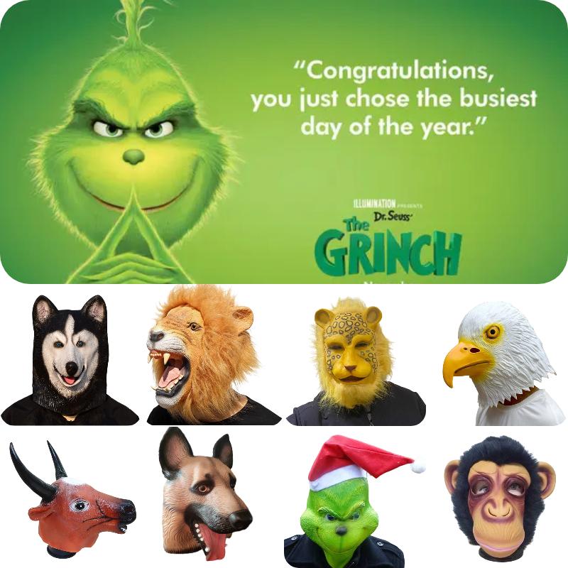 Latex Mask Funny Animals Horse Headgear Halloween Party Accessory Cosplay