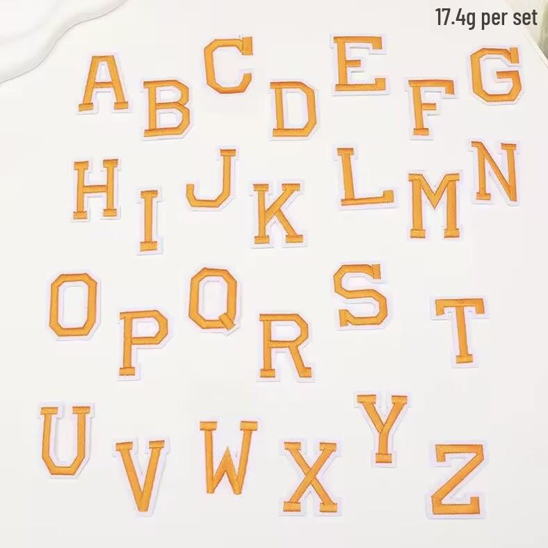Multi-Color Embroidered Letter Patches for DIY Shoes, Hats, Bags, and Textiles.