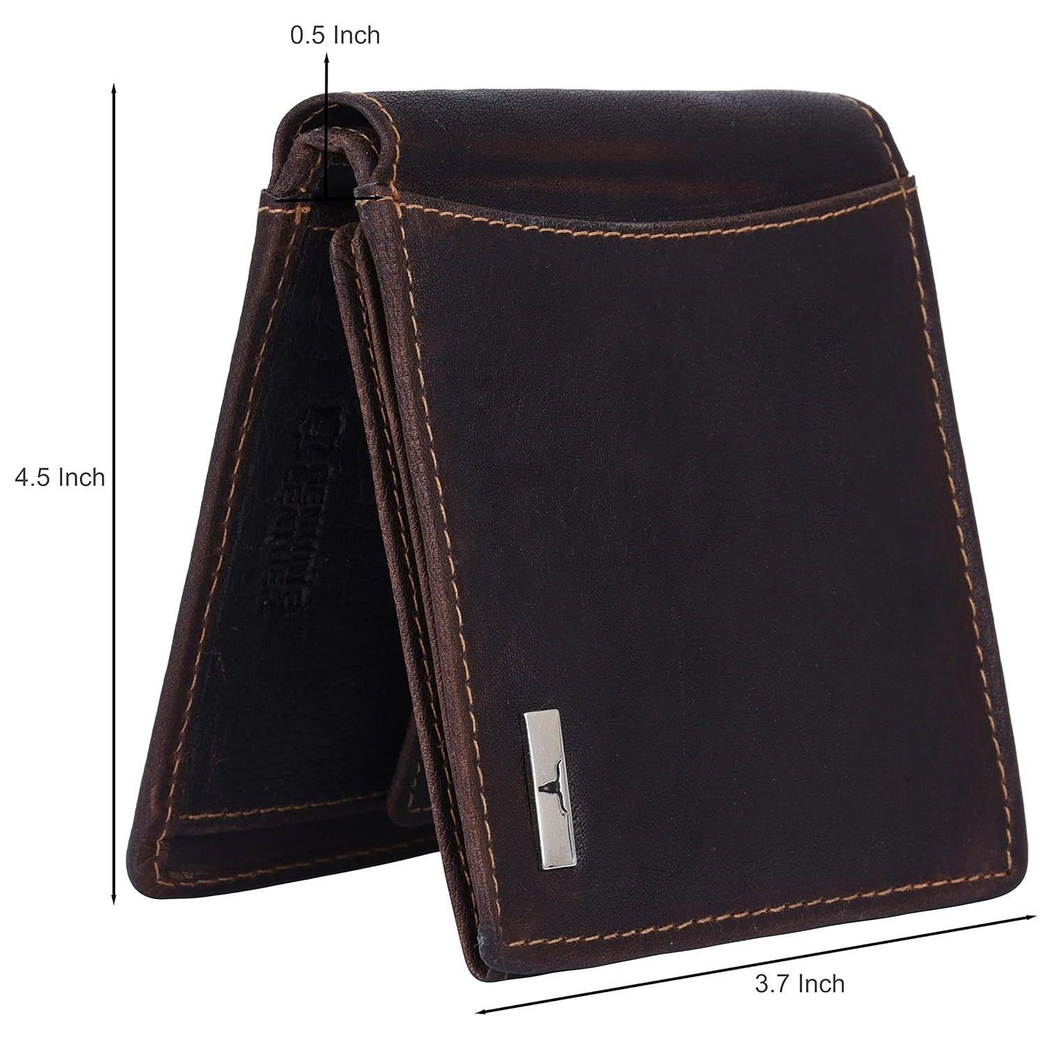 Мужской кожаный кошелек Oliver Vintage коричневого цвета — фото 6