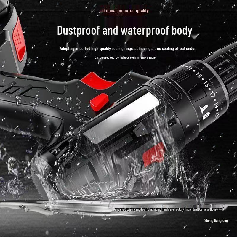 Industrial Grade Dual Speed Rechargeable Lithium Power Drill for Household and Multi-functional Use
