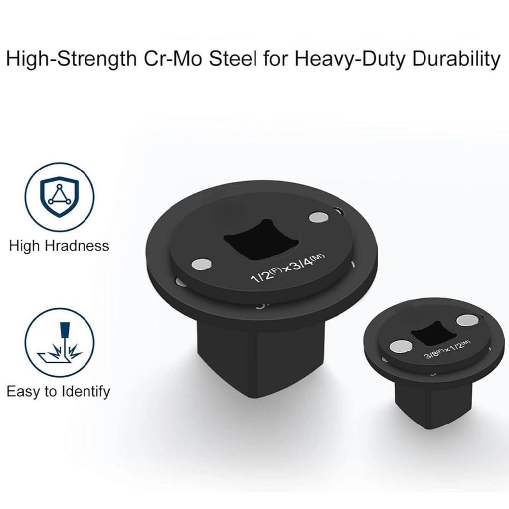 Drive Socket Set Unique Reducing Low  Socket Adapter High Strength Stainless Steel Magnet Holding for Tight Spaces