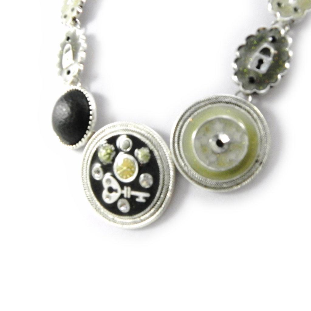 Les Trésors De Lily [H9879] - Collier Créateur 'Babouchka' gris noir