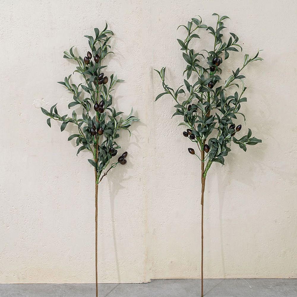 Handmade Artificial Olive Fruit Branch Elegant Fake Olive Tree  Outdoor Indoor