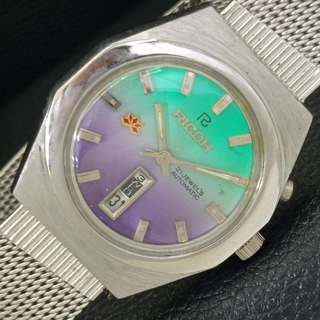 RICOH R31 АВТОМАТИЧЕСКИЕ ЯПОНИЯ МУЖСКИЕ ВИНТАЖНЫЕ ОРИГИНАЛЬНЫЙ ЦИФЕРБЛАТ ЧАСЫ a703578-1