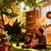 Ljb// Butterfly Pendant With Warm Light, Static Led, 40.