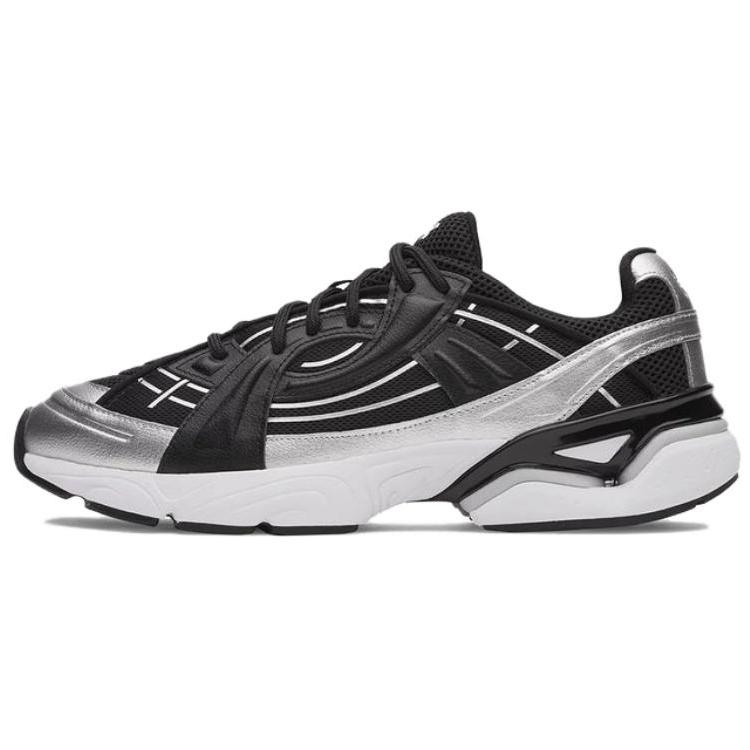 Under Armour Sola Black White Metallic Silver Unisex Sneakers 6005284-004 42