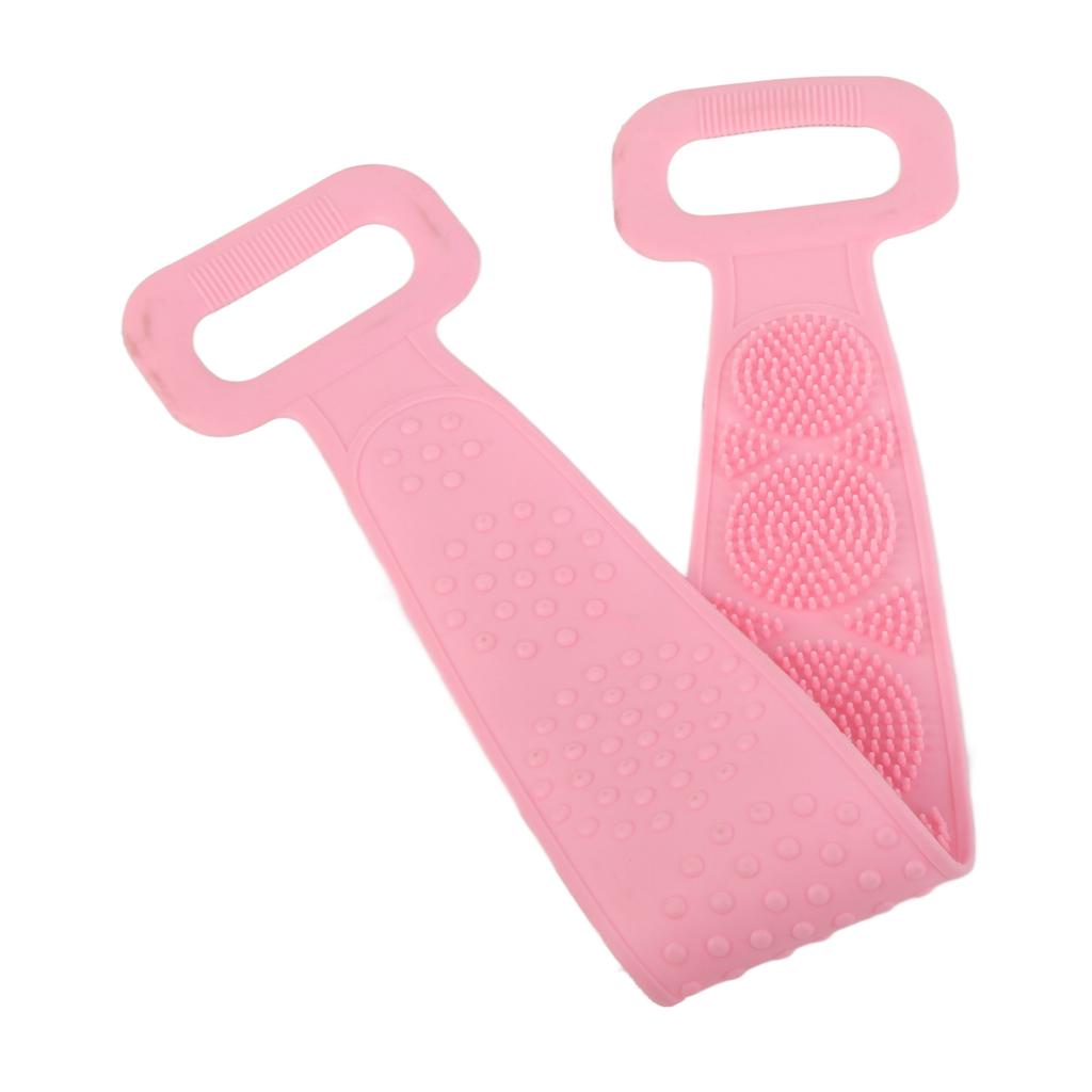 Silicone Bath Body Brush Tough Strong Tensile Strength Hangable Back Cleaning Bath Strap