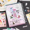Yuxian Deco Korean-Style Sticker Book: Minimalist English Journal & Phone Decoration