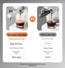 Italian Moka Pot: Semi-Automatic Coffee Maker for Home or Office with Manual Grinding and Brewing.