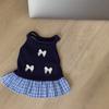 Korean Style Dog Princess Skirt Breathable Cat Bow Dress Comfort Pet Strap Dress  Pet Party