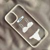 Fashion Sexy Black Lace Bra Pattern Phone Case For iPhone 16 17 Pro 15 14 13 12 11 XR XS Max 7 8Plus Underwear Clear Hard Cover