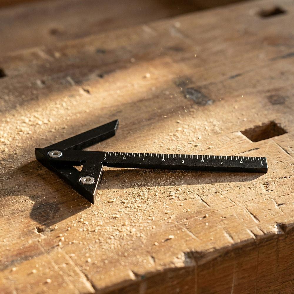 45/90 Degree Angle Marker Precision Line Caliber Gauge Center Scribe  Measuring Instrument