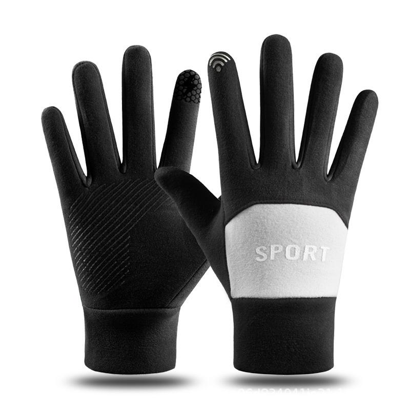 Gloves winter women's fleece thickened warm