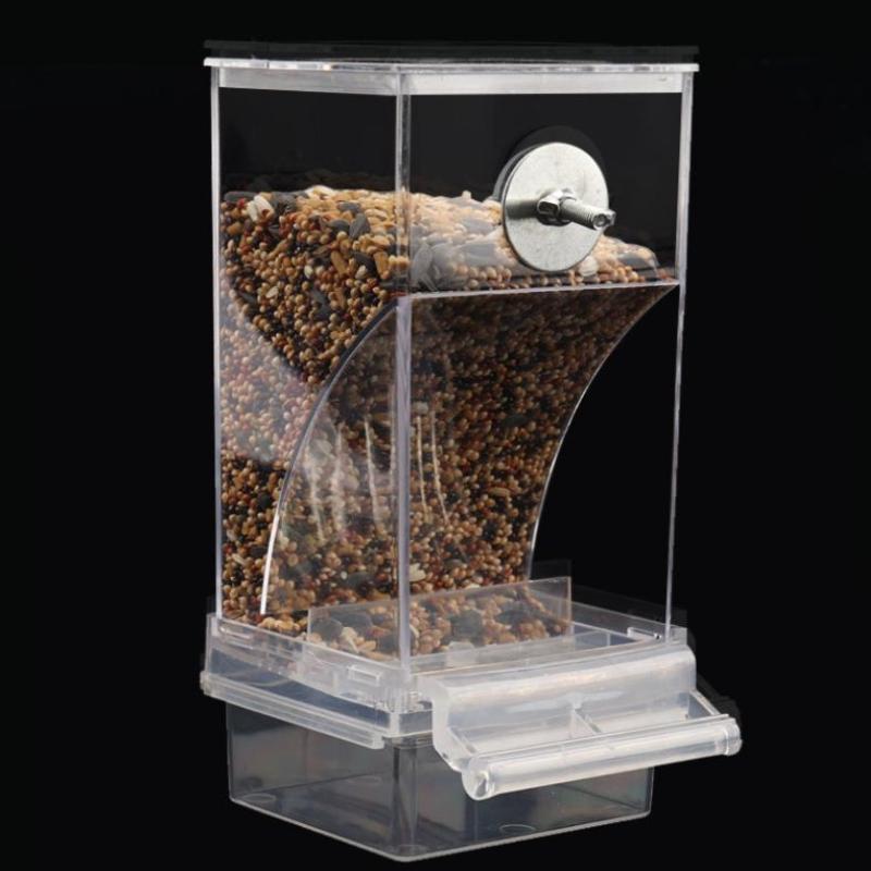 Large Capacity Bird Feeder Box Anti-Splash Bird Food Dispenser Durable Parrot Feeding Box For Small Medium Birds