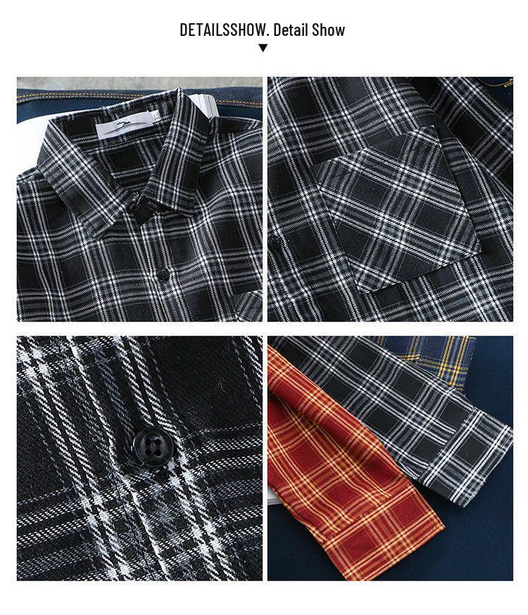 Retro Plaid Women's Long Sleeve Korean-Style Loose Casual Shirt for Spring, Summer, and Autumn