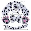 Girls Adult Children Cute Plush Anime Spotted Dog Ears Funny Animal Costume Cosplay Props Headband Skirt Nose Tail