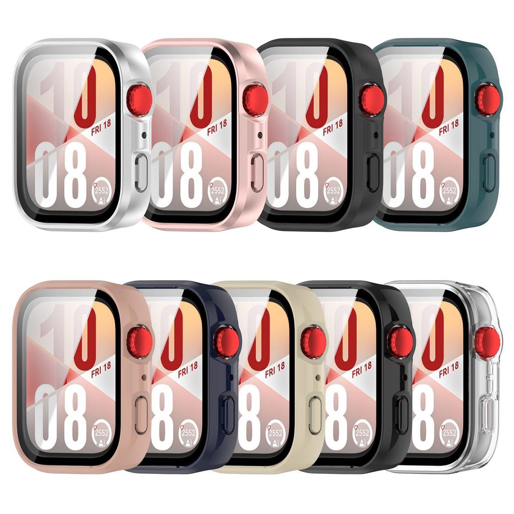 Smartwatch Shell PC Glass Antidust Case Guard For Watch Fit 4 Screen Protector Frame Shell Safe Quick To Attach & Detach