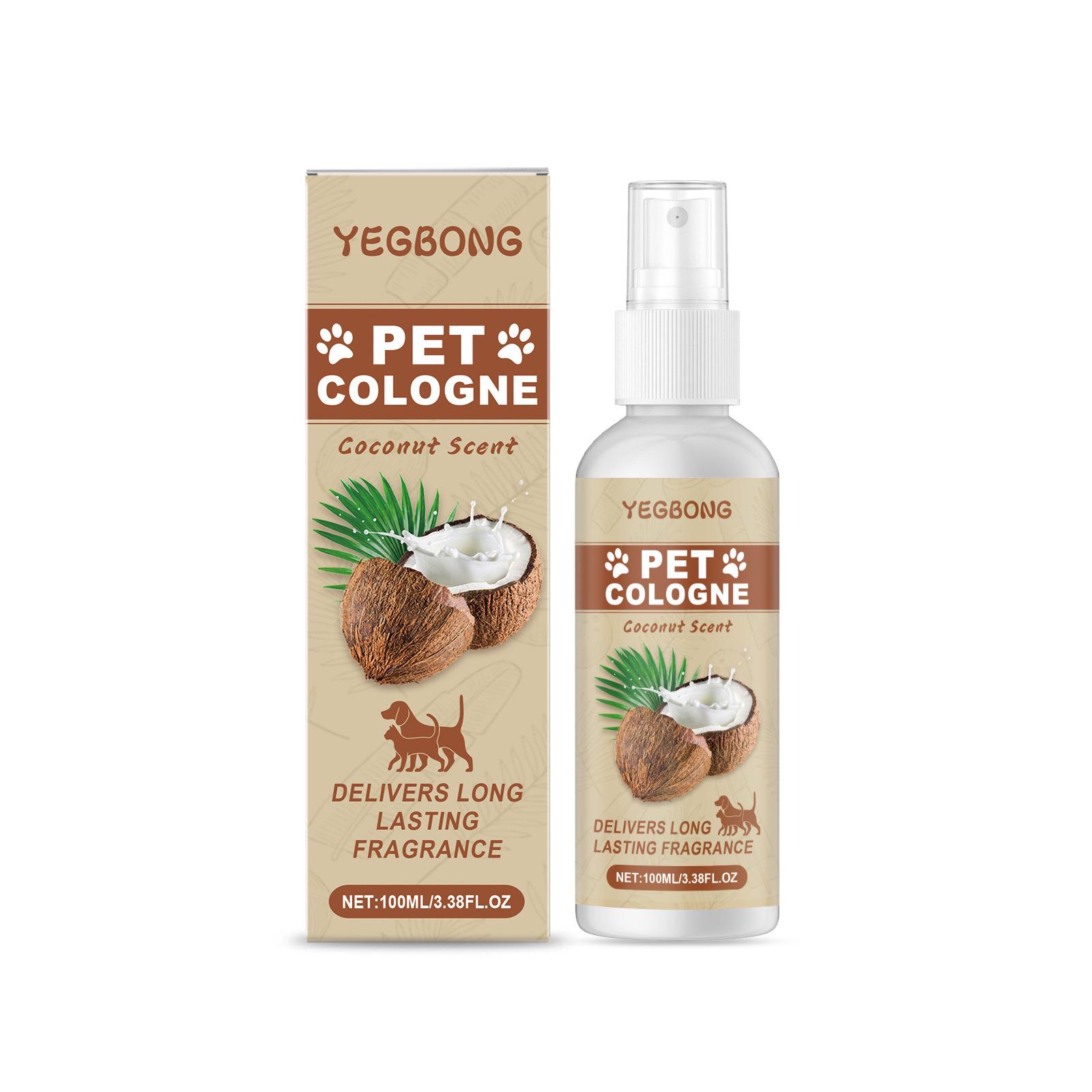 

YEGBONG Coconut Scent Pet Deodorizing Spray - Gentle and Fresh Dog Odor Eliminator 100ml