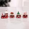 Christmas Plastic/Wooden Train Merry Cristmas Ornaments Christmas Decor For Home 2025 Xmas Tree Decor Noel Navidad NewYear Gifts