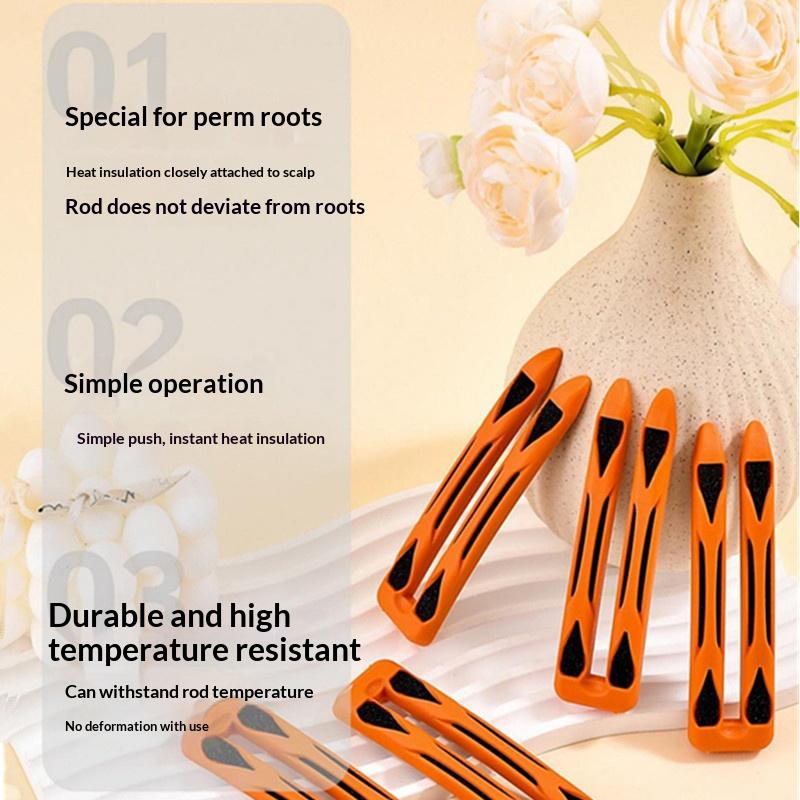 12Pcs U-Shaped Professional Perming Insulation Clip High Temperature Salon Hair Perming Barber Perm Hair Pad Curly Accessory