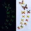 12 Pz/set Farfalla Luminosa Adesivi Murali Soggiorno Farfalle Per La Decorazione Della Festa Nuziale Casa 3D Frigo Decalcomanie Carta Da Parati