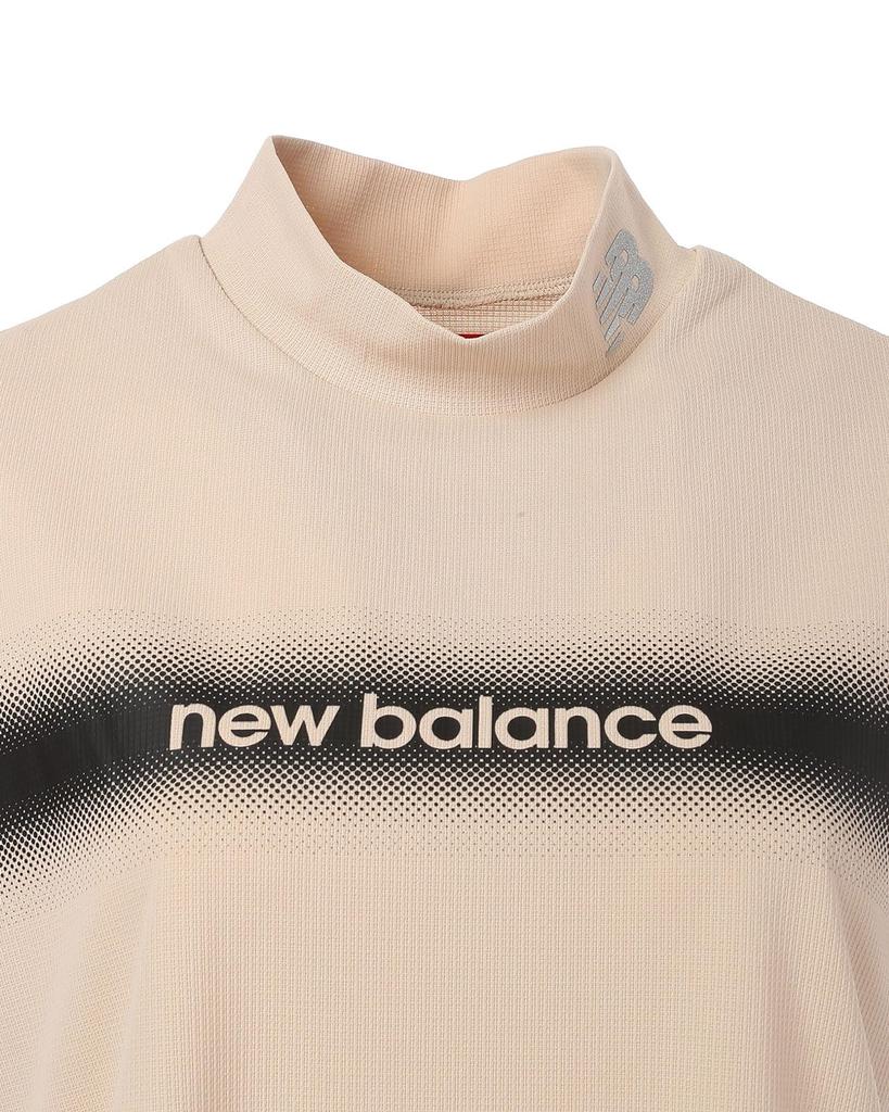 Golf Short Sleeve Mock Neck Shirt Quick 2 [New Balance] Women's (Moisture Absorbent, Drying, Stretchy) / 012-5166509 041_Beige [L]