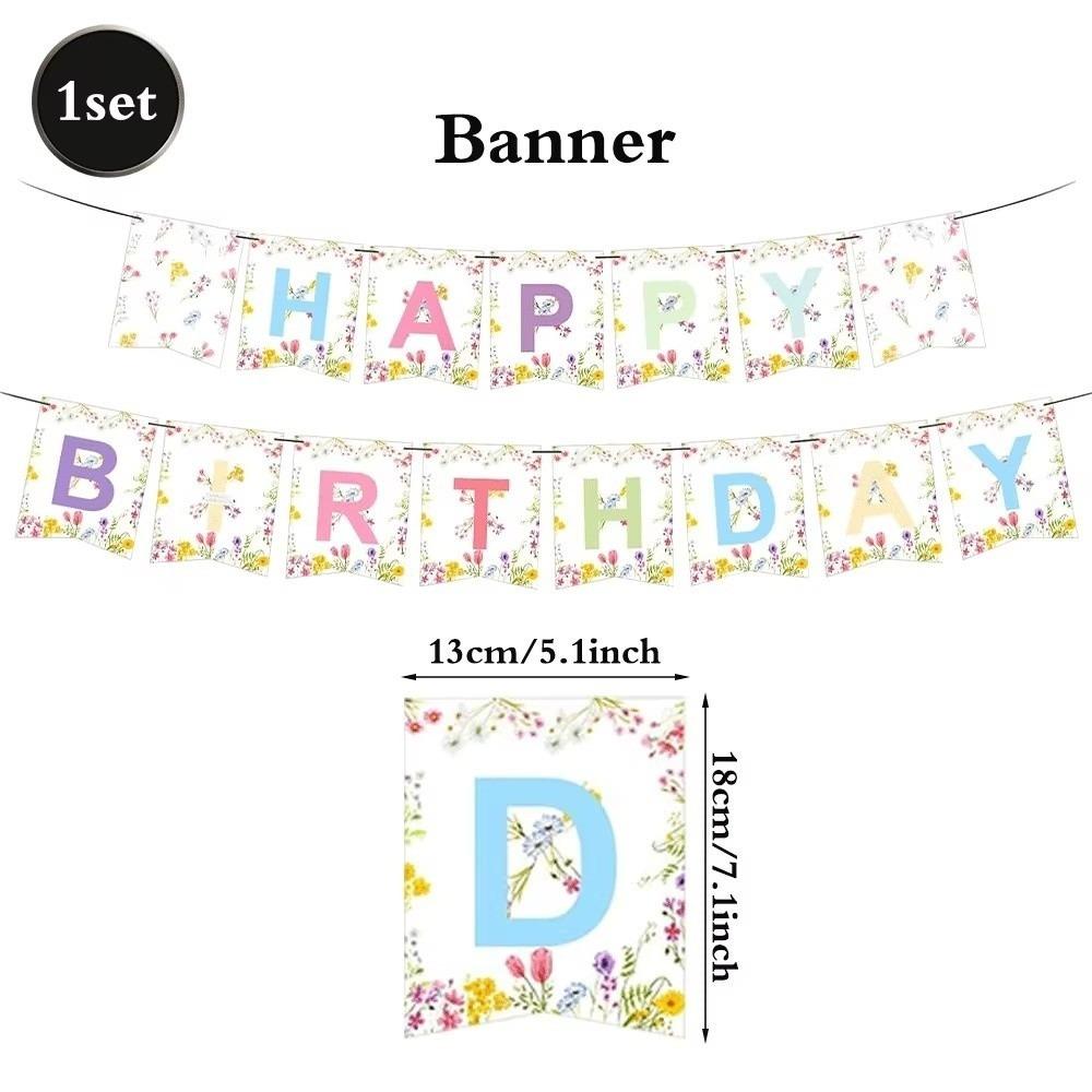 Banner Party Tableware Set Tablecloth Baby Shower Decor New Birthday Party Set  Outdoor Party