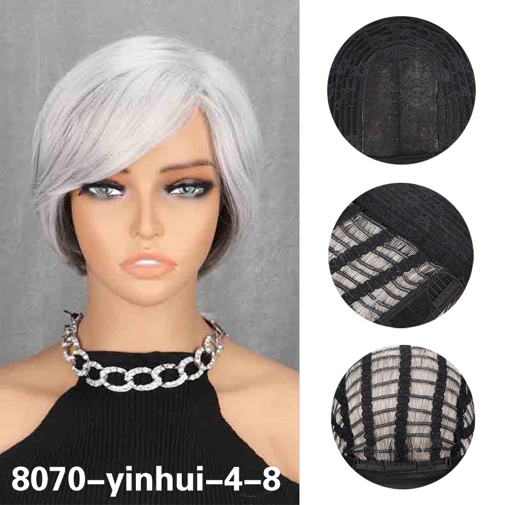 

LISI HAIR Синтетические короткие прямые волосы Натуральные парики Светлый парик для женщин Ежедневное термостойкое волокно 30cm