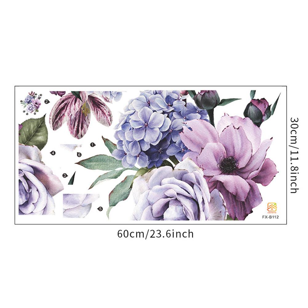 Peony Flower Wall Stickers Wall Decals Romantic Flowers Home Decor For Bedroom Living Room Entrance