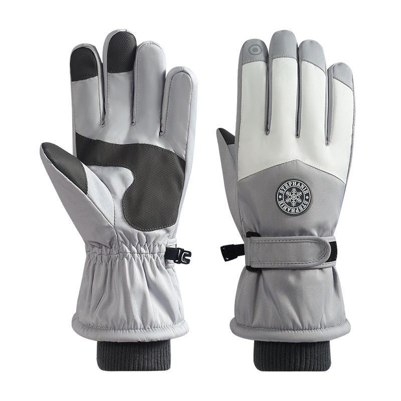 Men's Winter Touchscreen Cycling & Driving Gloves - Velvet Lined, Non-Slip, Two-Finger Design for Motorcycling and Fishing.