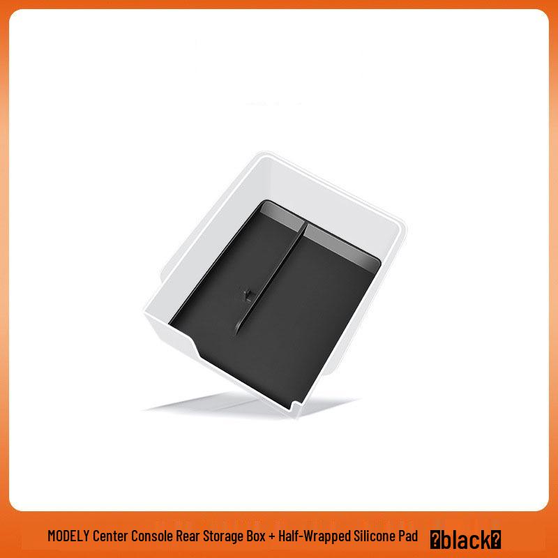 Tesla Model Y/3 Center Console Storage & Silicone Pad Ice Crystal Accessory.