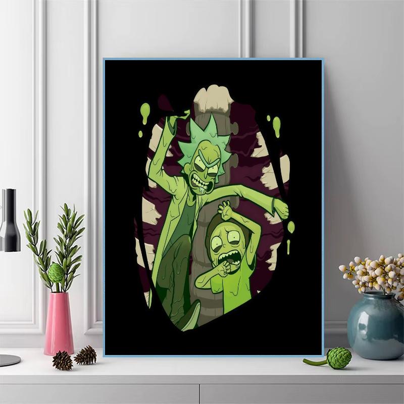 Rick and Morty 100% Round Full Drill 5D DIY Diamond Painting Embroidery Cross Stitch Rhinestone Décor