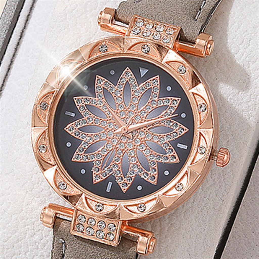 Набори Годинників Подарунки для Жінок Кристалічний Намисто Вуха Палець Годинники Набори до Жіночого Дня Подарунок на День Матері