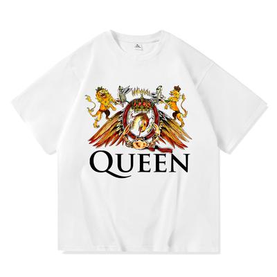 2023 casual queen print verão algodão t camisa manga curta o pescoço solto amantes t camisa feminina topos