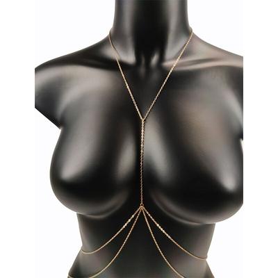 Lady Charm Body Jewelry Sexy Chest Chain Bikini Belly Chains Women Cross Waist Chains Sexy Body Chain Beach Accessories