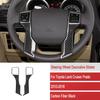 Carbon Fiber Steering Wheel Cover Trim For Toyota Land Cruiser Prado 2010-18