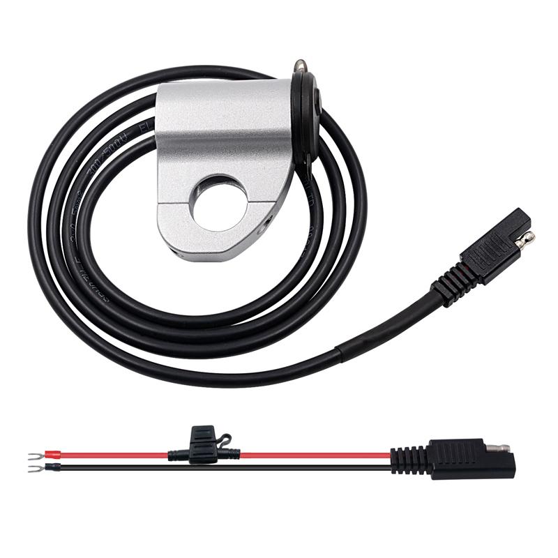 LMoDri Motorcycle Mobile Phone Charger Aluminum Alloy Waterproof Digital Display Voltmeter 2.4A Usb Fast Charge Power