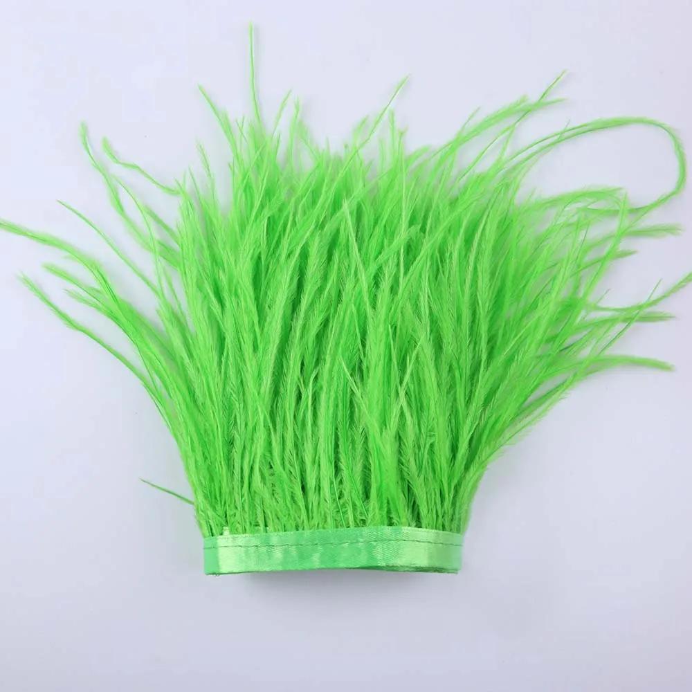 Feather53 Color Ostrich Feather Trim Ribbon 10-15cm 1M for Crafts Wedding Dresses Carnival Costume Home Decoration Sewing Accessories
