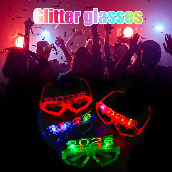 Fun Sunglasses LED Light Up Heart Glasses Glow in The Dark Party