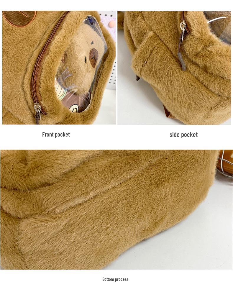 Adorable Plush Cartoon Backpack for Kids - Mini Size for Kindergarten & School