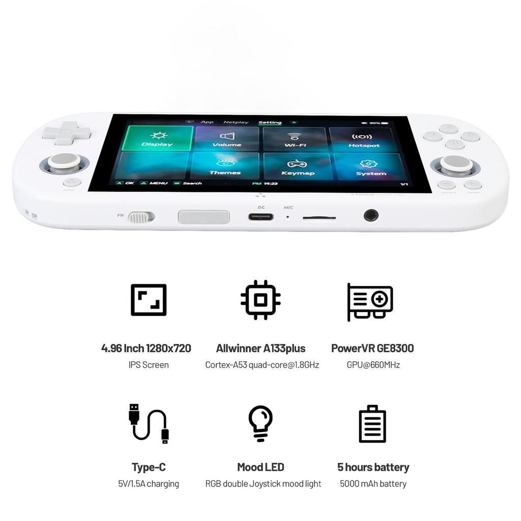 Handheld Retro Game Console 4.96 Inch 720x1280 Screen Portable 64GB Video Gaming Console Supports 28 Simulators for System